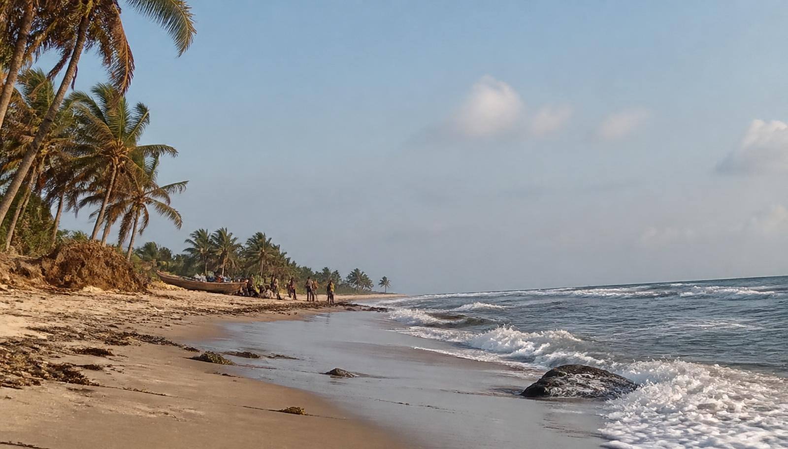 Plage atlantique de Sèmè-Podji bordée de cocotiers